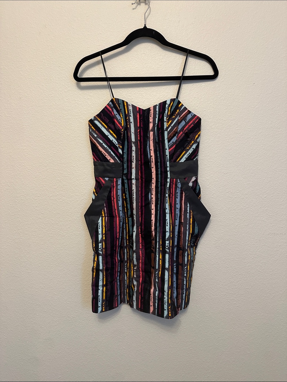 Hype Multicolor Striped Spaghetti-Strap or Strapless Mini Dress